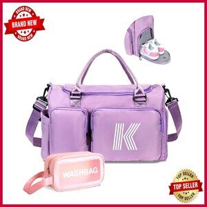 Personalized Gym Duffel Bag with Adjustable Strap, Water-Resistant Polyester